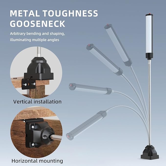 24W LED Work Light, 2400Lumen FlexibleGooseneck Work Light - Image 5