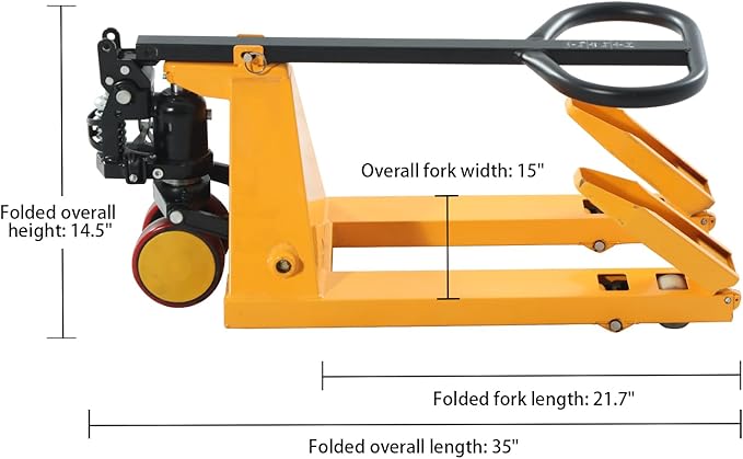Mini Pallet Jack Truck, Foldable Hand Pallet Jacks - Image 3