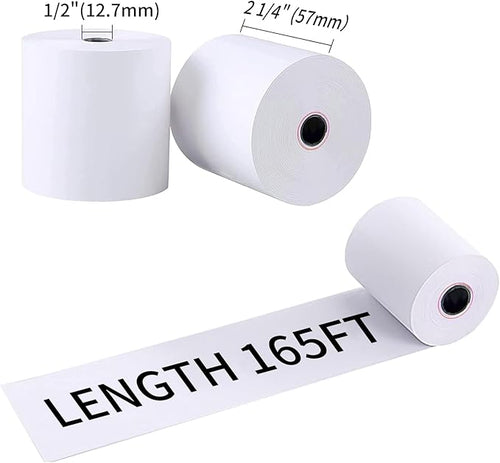2 1/4'' X 165' Thermal Receipt Paper, Credit Card Paper Rolls, Fits 58mm - Image 2