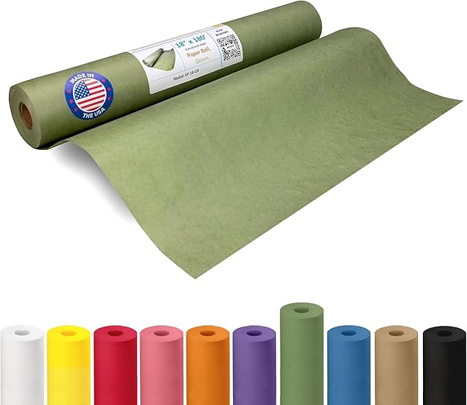 Green Kraft Paper Roll 18" x 2160" by IDLPackaging