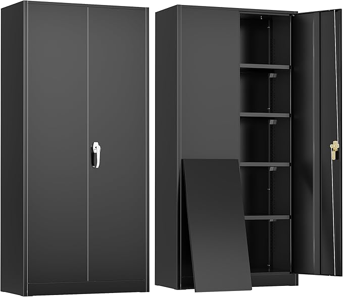 Greenvelly 72" H Metal Storage Cabinet, Locking Cabinets by Greenvelly