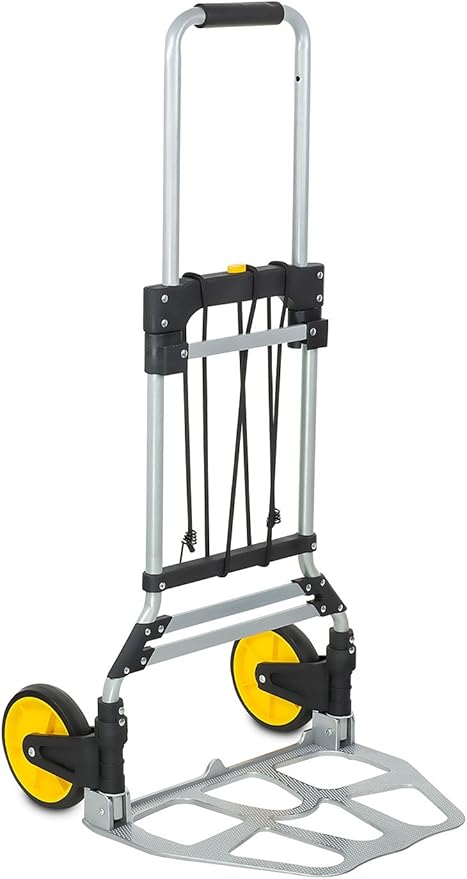 Mount-It! Folding Hand Truck and Personal Dolly, Aluminum Trolley, Heavy Duty - Image 2