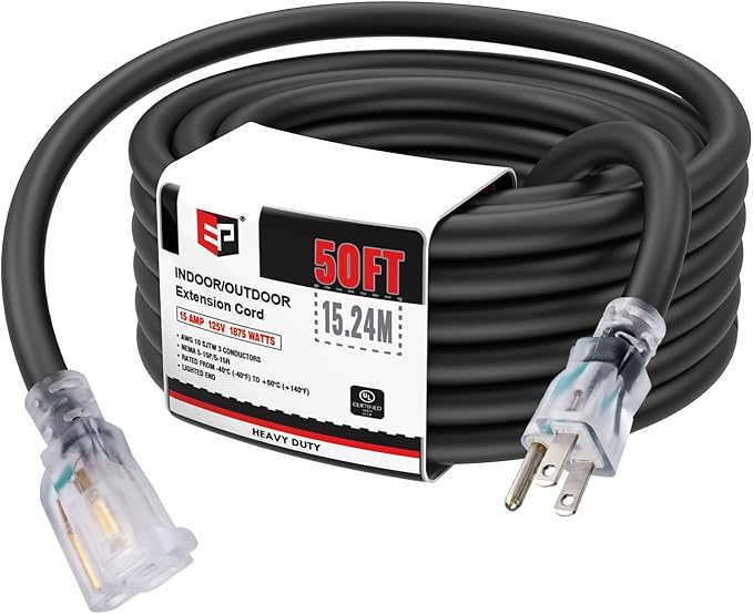 EP 50 Ft Lighted Outdoor Extension Cord by ENERGYPRO
