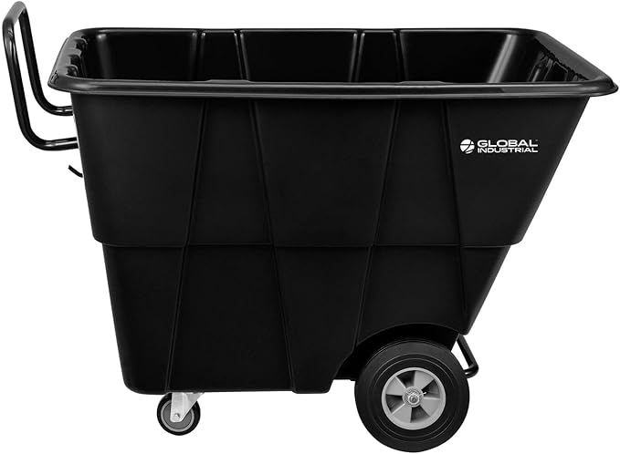 Global Industrial Standard Duty Plastic Tilt Truck 1/2 Cubic Yard Capacity 850 - Image 3