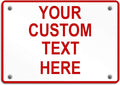 Aluminum Weatherproof Metal Sign Multiple Sizes Custom Personalized Text Here by Unknown