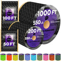 Paracord Rope 550 lb 4mm – Parachute Cord – Utility Camping Rope by TECEUM