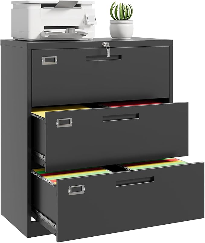 Lateral File Cabinet, Metal Filing Cabinet by ZAOUS