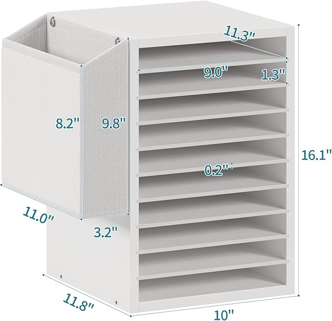 Office Mail Sorter, Wooden Paper Organizer - Image 5
