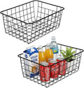 LeleCAT Wire Baskets with Handles Wire Storage Organizer Bin Baskets, Bedrooms by HomeSpaceStorageBasket