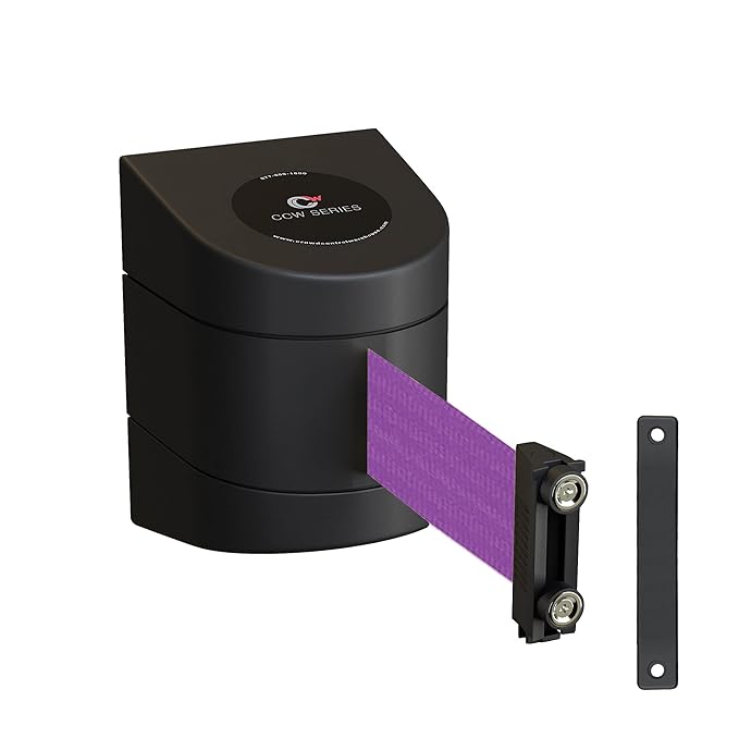 CCW Series WMB-230 Magnetic Wall Mount Retractable Belt Barrier by Crowd+Control+Warehouse