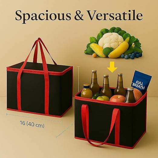 musbus 2 Pack Jumbo Chillout Thermal Tote, Foldable Insulated & Reusable Food - Image 6