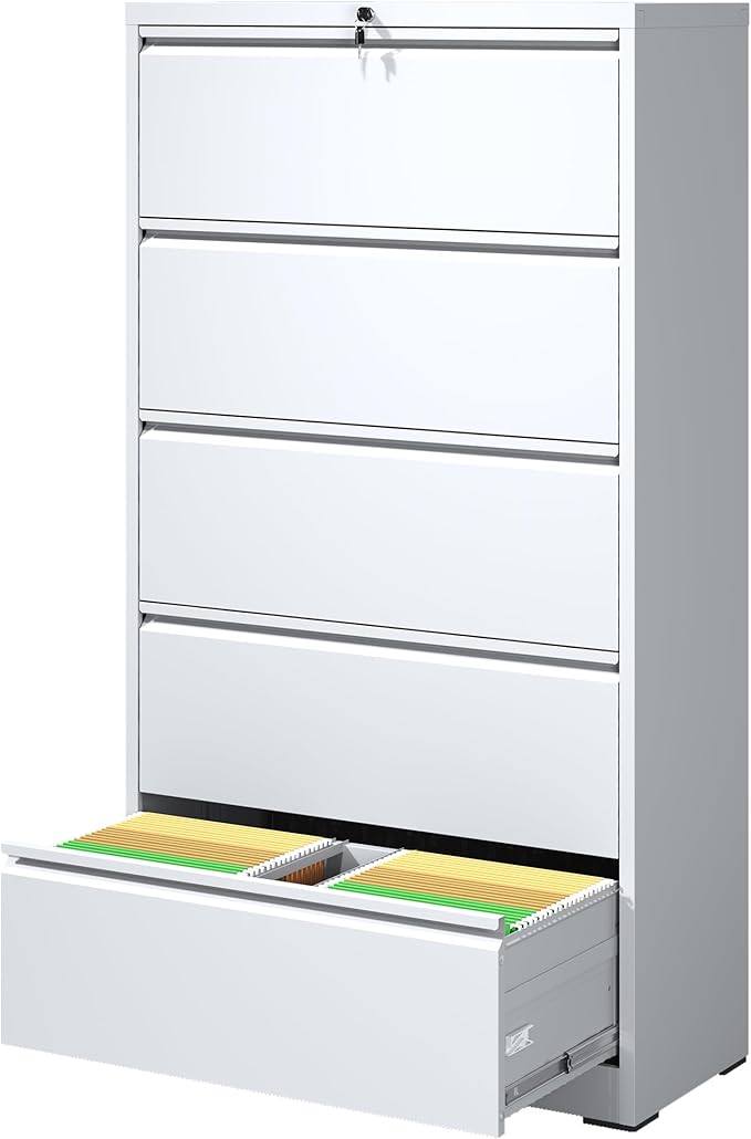 5 Drawer Lateral File Cabinets by IKIMIMetalFurniture