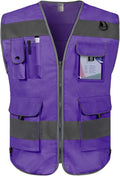 TCCFCCT Safety Vest for Men Women 9 Pockets High Visibility Reflective Safety by TCCFCCTPROFESSIONALSAFETYSOLUTIONS