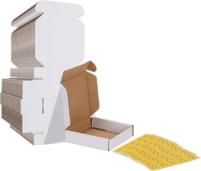 HORLIMER 4x4x1 inches Shipping Boxes Set of 50 by HORLIMER
