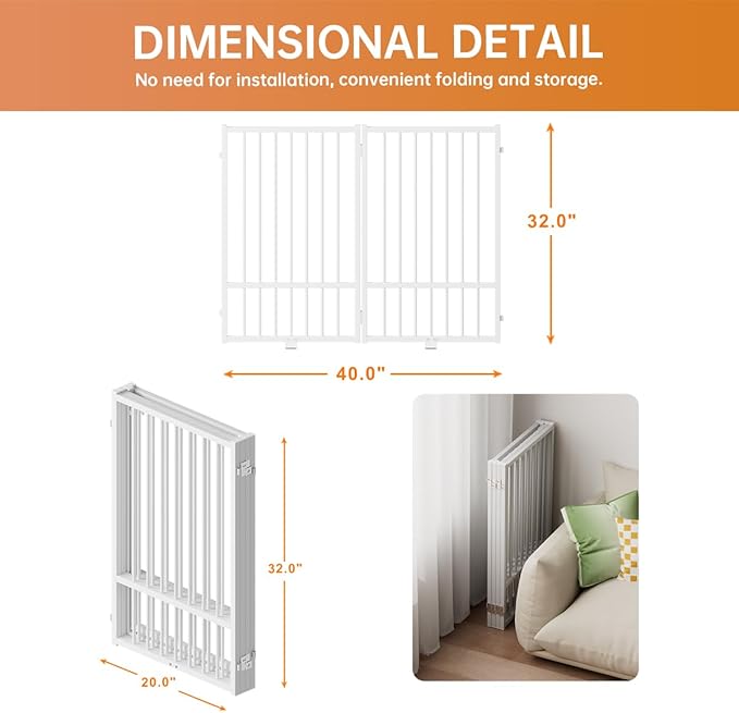 Full Metal Freestanding Dog Gate - Image 5