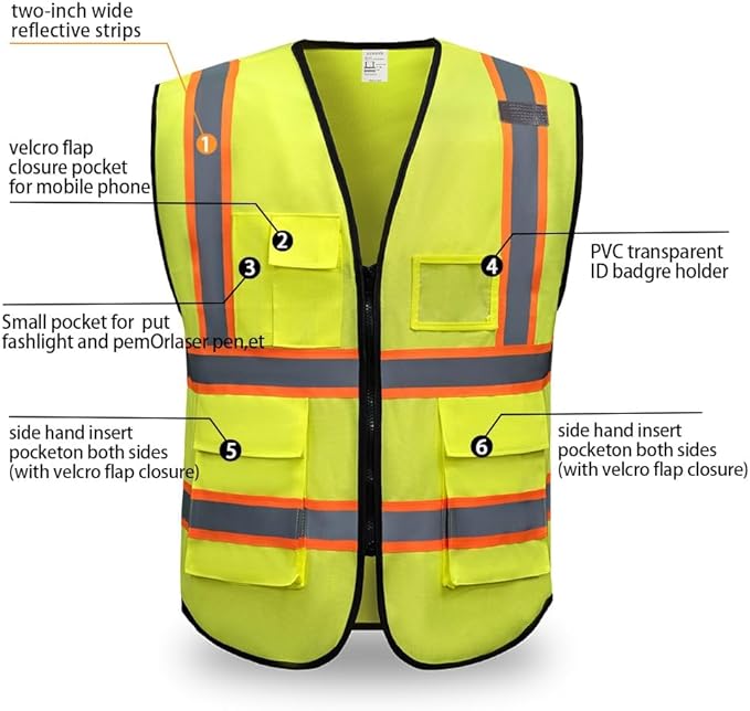 High Reflective Safety Vest for Men Women Breathable - Image 2