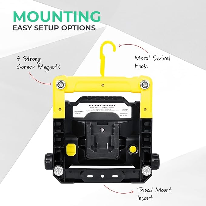 Master Tailgaters FLUD 4000 LED Work Flood Light Compatible - Image 6