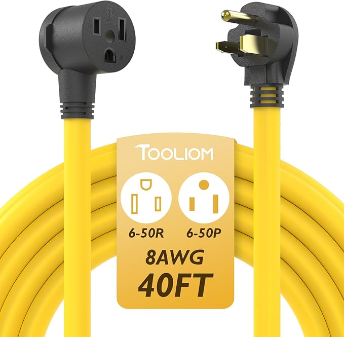 TOOLIOM 6-50P to 6-50R Welder Extension Cord 40FT 8AWG Power Extension Cord by TOOLIOM