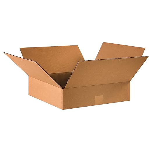 TAPE LOGIC 16 x 16 x 4 Corrugated Cardboard Boxes, Flat 16"L x 16"W x 4"H by TapeLogic