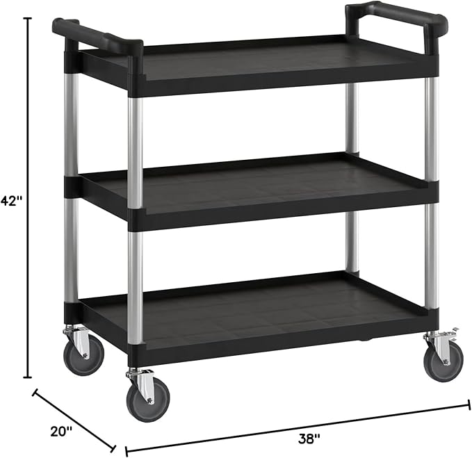 Black Utility/Bussing Cart - Image 3