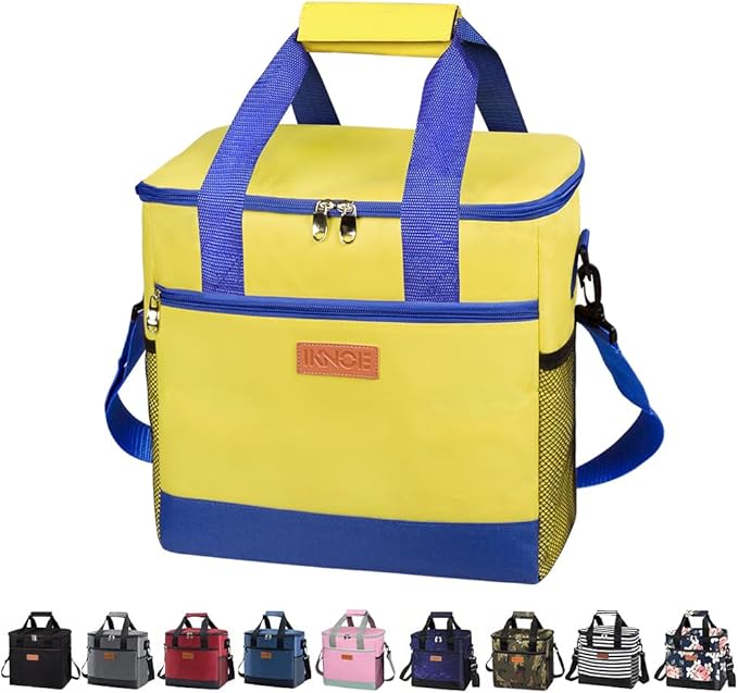 Iknoe Large Cooler Bag Collapsible 24 Can Insulated Bags Leakproof Lunch Cooler by Iknoe
