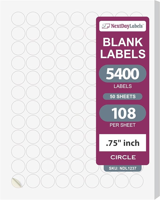 NextDayLabels – 3/4 Inch Round Labels by NextDayLabels