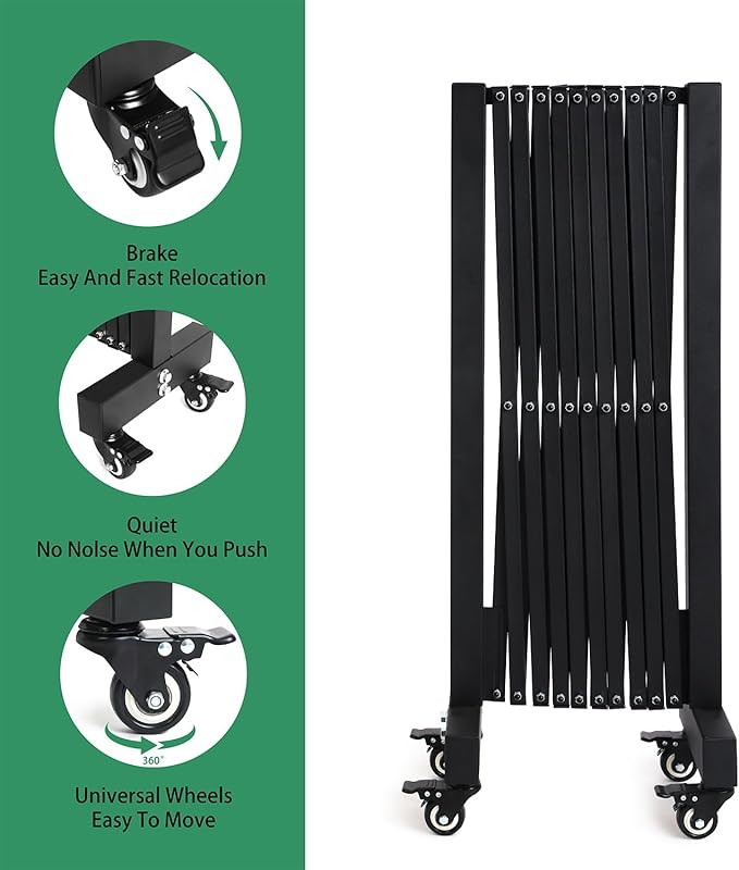11.5FT Expandable Barricade Gate, Expandable Metal Barricade Gate Alloy Fence - Image 3