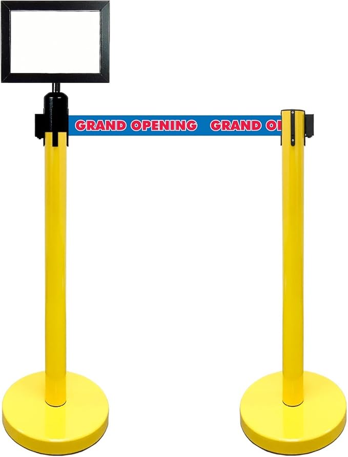 Retractable Stanchion, 6 SPECIALTY Posts + Signframe - Image 2