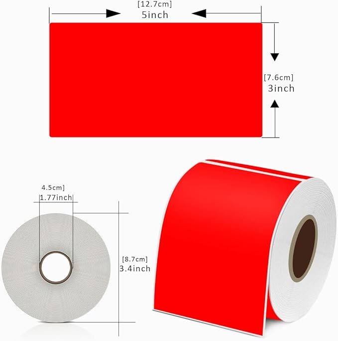 PARLAIM 3 X 5 Inch 250 Per Roll Rectangle Inventory Color Coding Labels - Image 2
