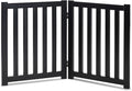 LZRS 2-Panel Wooden Free Standing Foldable Dog Gate Indoor – Solid Hardwood 24" by LZRSPET