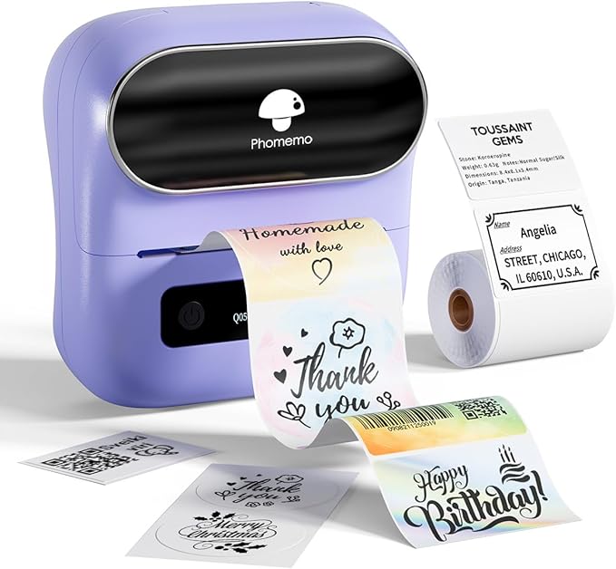 Phomemo M220 Label Maker, Small Business, Portable Wireless Printer by Phomemo