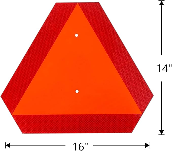 2PACK Reflective Slow Moving Vehicle Sign, Slow Moving Vehicle Triangle - Image 2