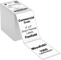 Misofuki 4x6 1 Stack 1000 Labels Fanfold Direct Thermal Shipping Labels by Misofuki