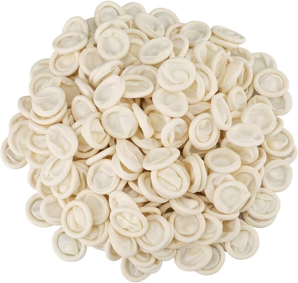 G2PLUS Disposable Finger Cots 100PCS White Latex Finger Gloves Nail Art Lab by G2PLUS