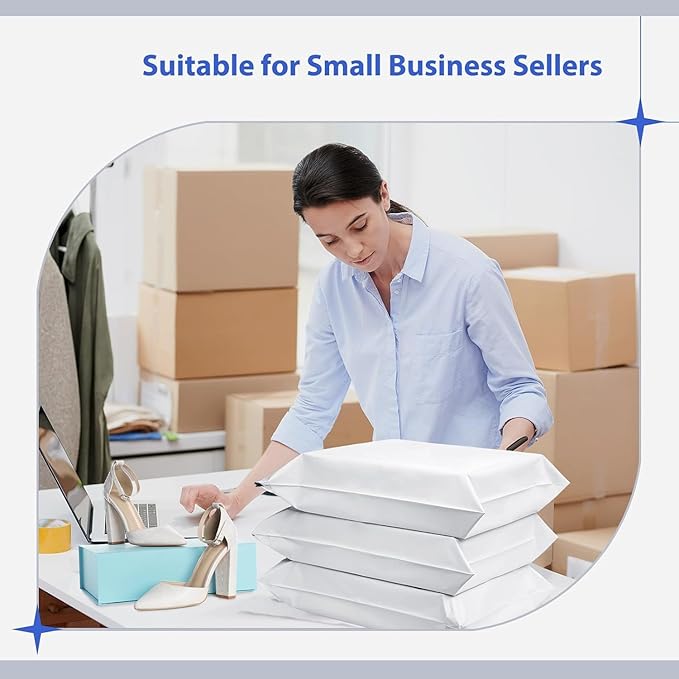 Fuxury 600 Pack 17.7x22" White Large Poly Mailers Bulk, Waterproof Mailing - Image 5