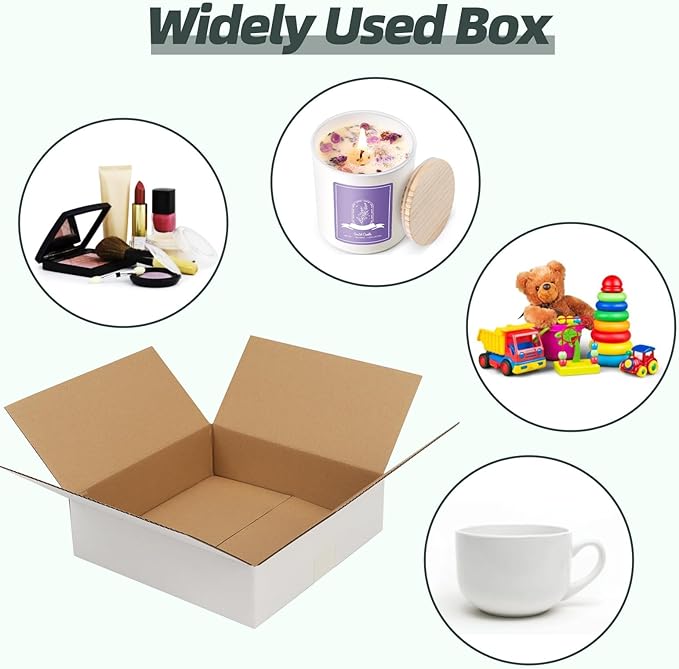CRUGLA 7x7x2 White Shipping Boxes Set of 40 - Image 6