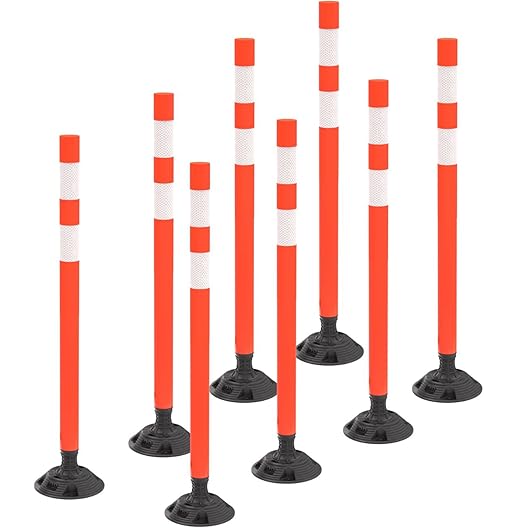 BESEA 8PCS 36" Traffic Delineator Posts by BeSea