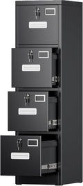 Aobabo 4 Drawer File Cabinet, Metal Filing Cabinet by Aobabo