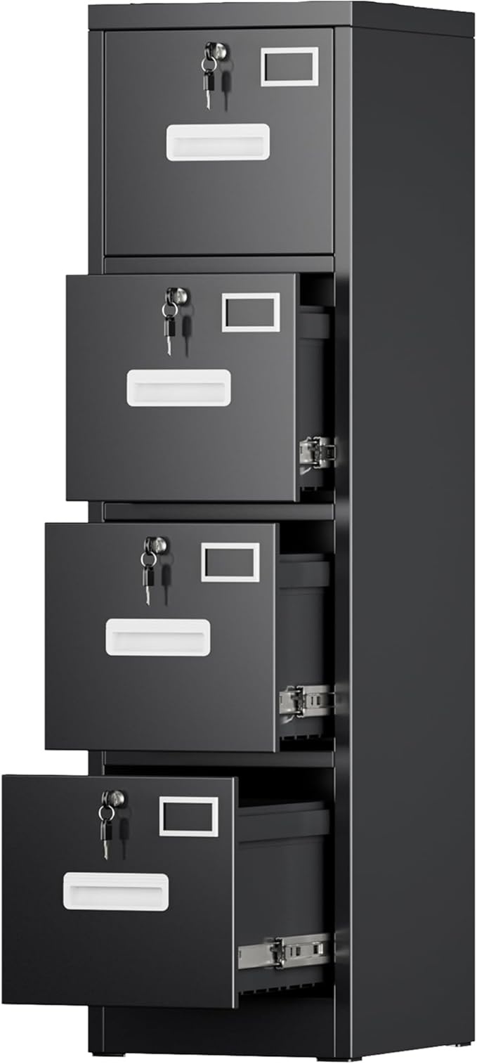 Aobabo 4 Drawer File Cabinet, Metal Filing Cabinet by Aobabo