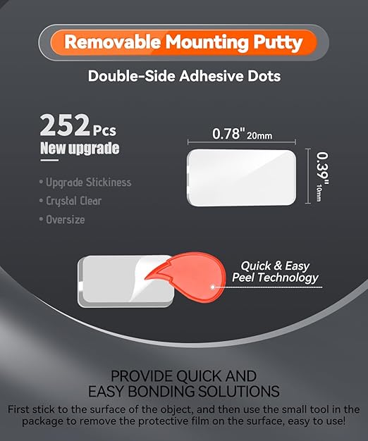 Large Mounting Putty No Trace, Museum Double Sided Tape Glue Adhesive Dots - Image 2