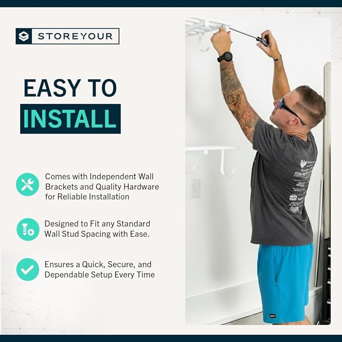 StoreYourBoard Heavy Duty Garage Shelf Wall Mount 2ft x 4ft – Wall-Mounted - Image 3