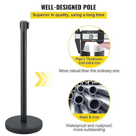 VEVOR Crowd Control Stanchion Set, Stanchion Set - Image 3