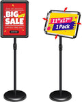 Adjustable Pedestal Sign Holder Stand 11x17Inch, Floor Standing Poster Sign by INNOVSIGN