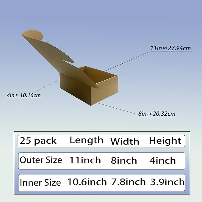 11x8x4 inch Shipping Boxes Pack of 20 - Image 5