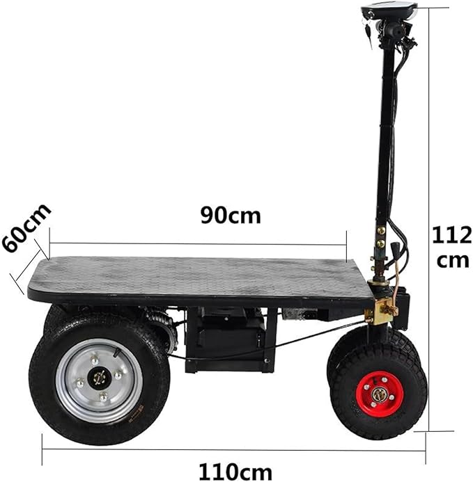 Electric Flatbed Durable Heavy Duty Steel Flatbed Cart Folding Hand Cart 600kg - Image 6