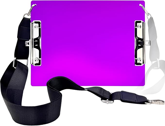 Aluminum Metal Clipboard with Detachable Adjustable Shoulder Strap A4 Double - Image 7