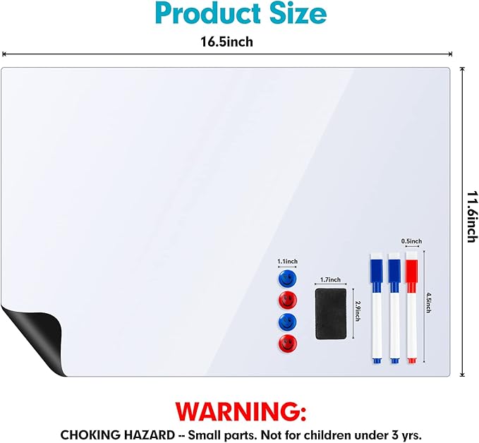 Magnetic Whiteboard for Fridge, 2 Pack 12x16 Inch Dry Erase Board for - Image 5