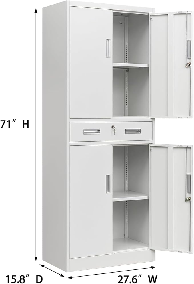 BESFUR 71" H Metal Storage Cabinet - Image 3