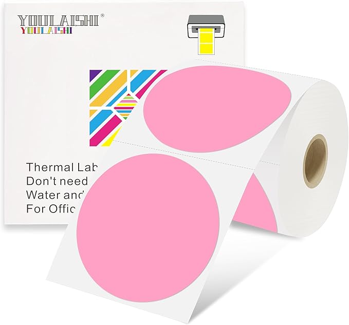3 X 3 Inch Color Coding Dot Labels Circle Thermal Printable Waterproof 500 Pcs by YOULAISHI