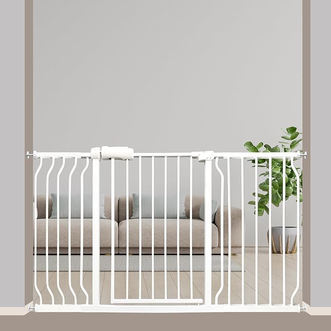 Extra Wide Baby Gate 53-57.5 Inch, Tension Mounted No Drilling, Auto Close by SmartDesignBigProtection